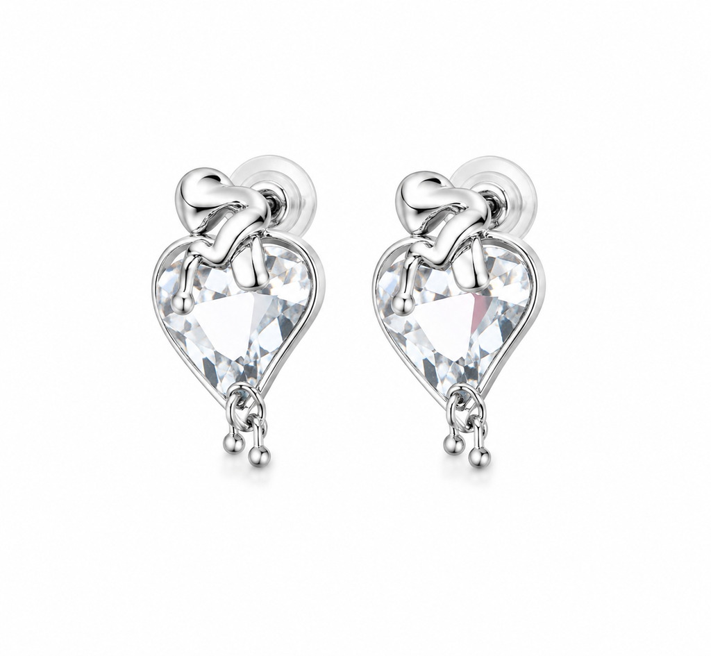 Crystal Heart Earrings