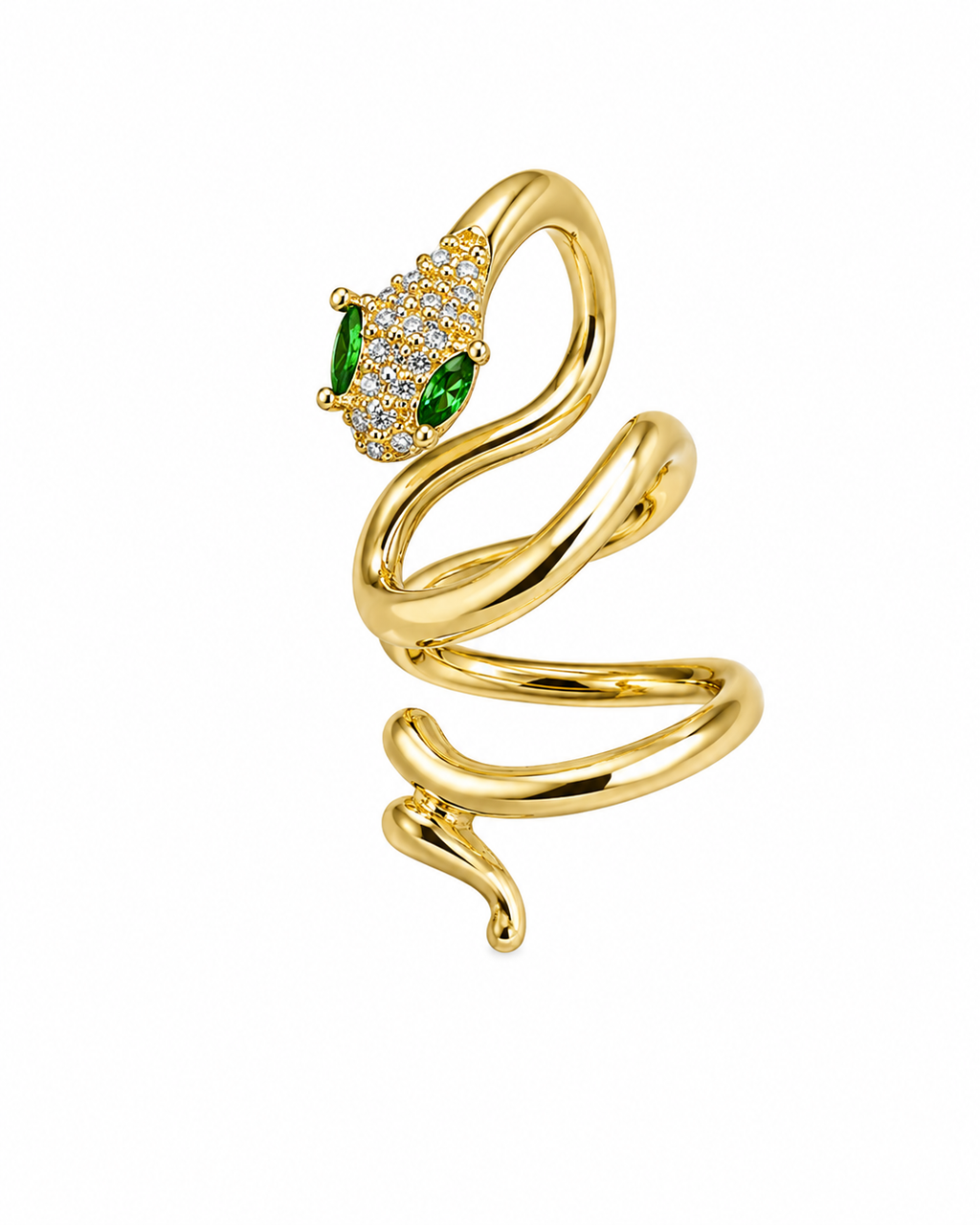 Emerald Snake Ear Cuff