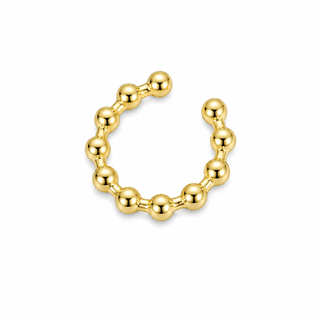 Gold Beaded Ear Cuff