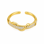 Aurelia Crystal Knot Ring