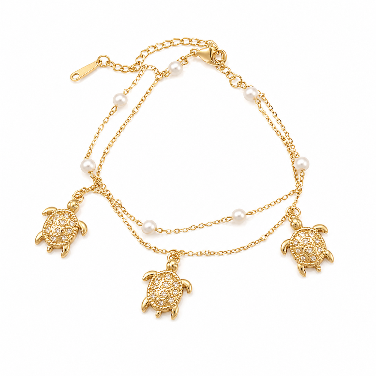 Pearl Turtle Bracelet