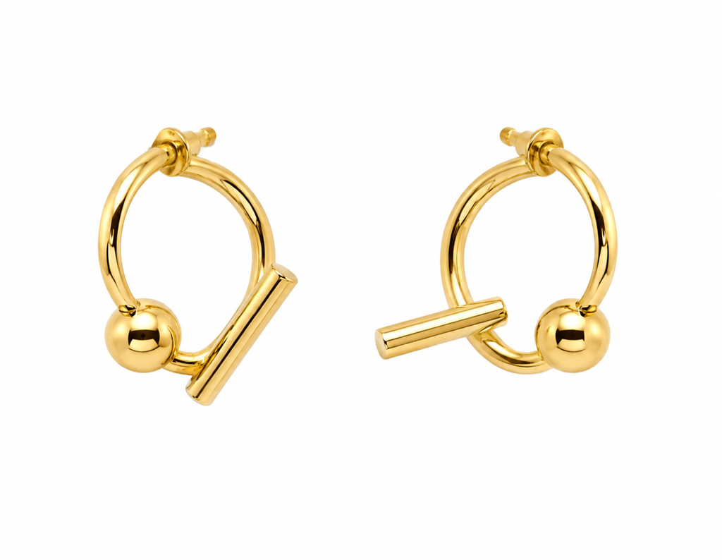 Nova Toggle Hoop Earrings (2in1)
