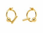 Nova Toggle Hoop Earrings (2in1)