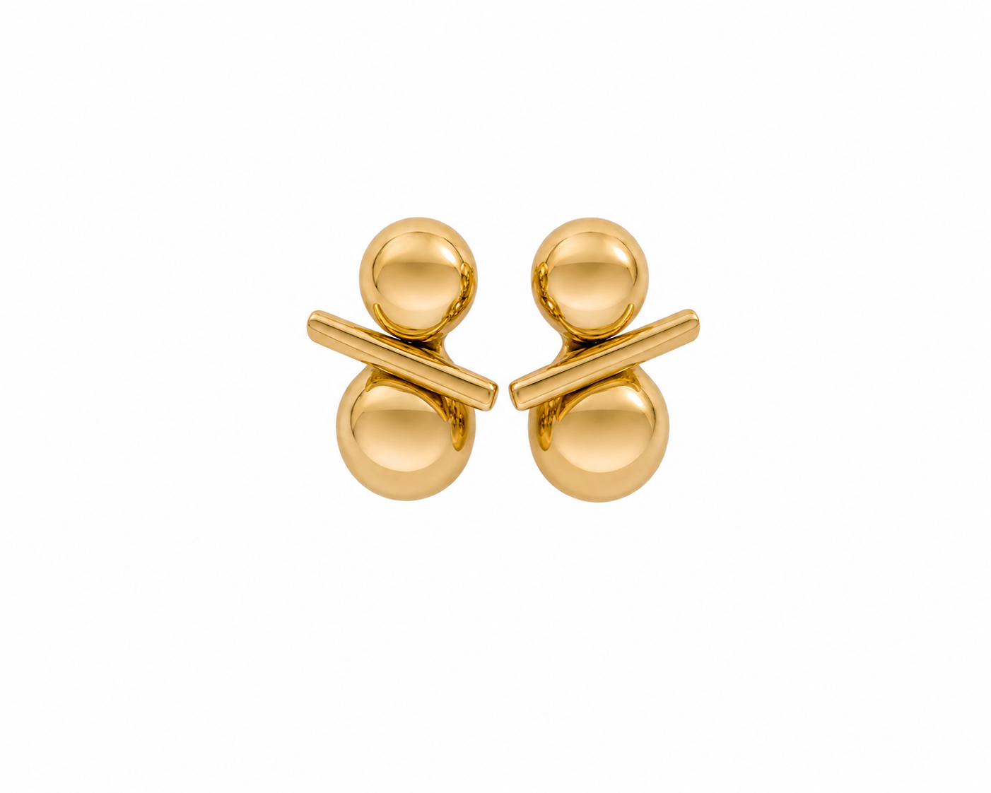Orbit Gold Stud Earrings