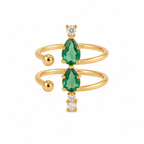 Emerald Cascade Ring