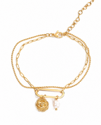 Camellia Pearl Link Bracelet