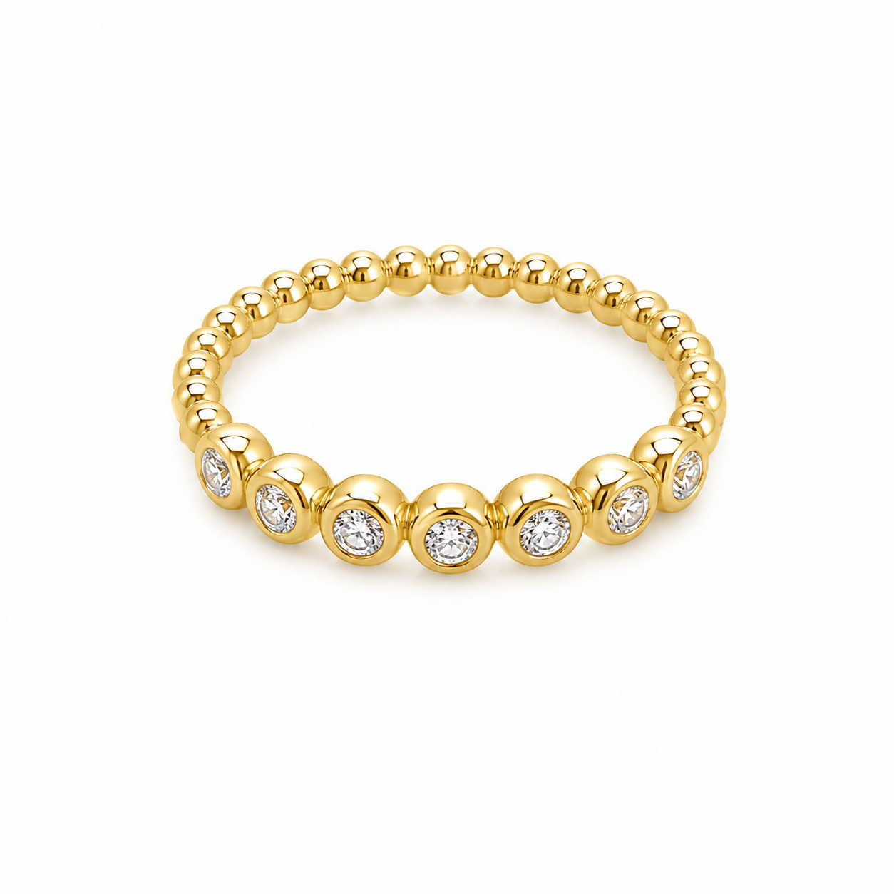 Crystal Orbit Beaded Ring