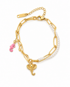 Safari Pearl Link Bracelet