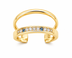 Sapphire Glow Ear Cuff
