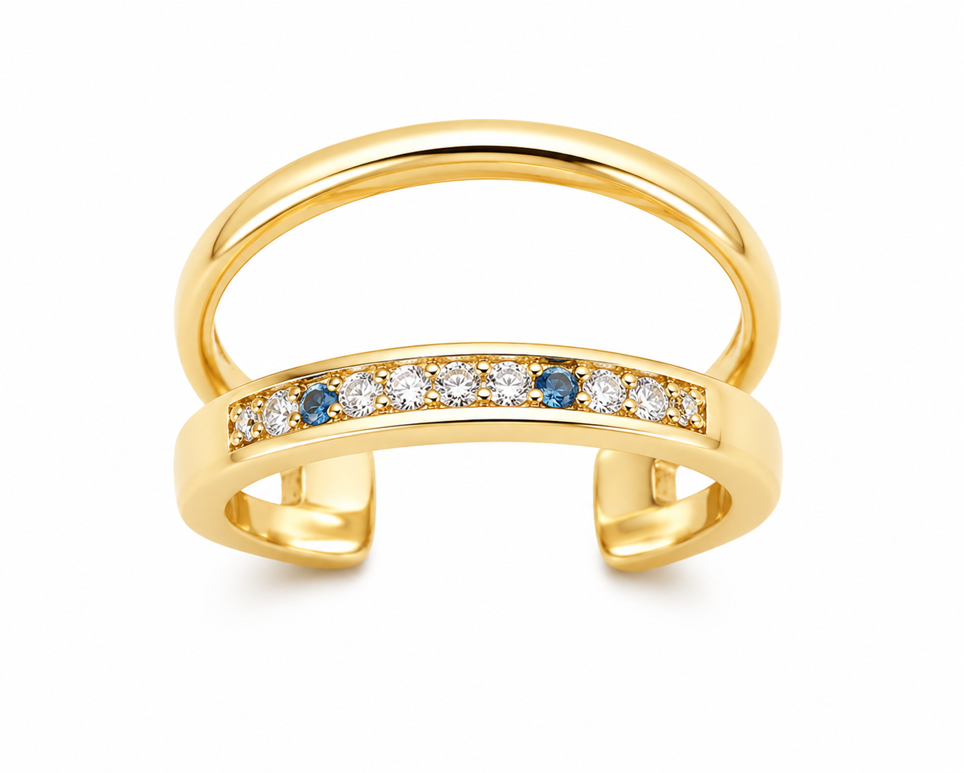 Sapphire Glow Ear Cuff