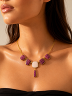 Berry Quartz Statement Necklace