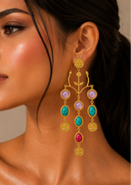 Victoria Coin Lace Stud Earrings