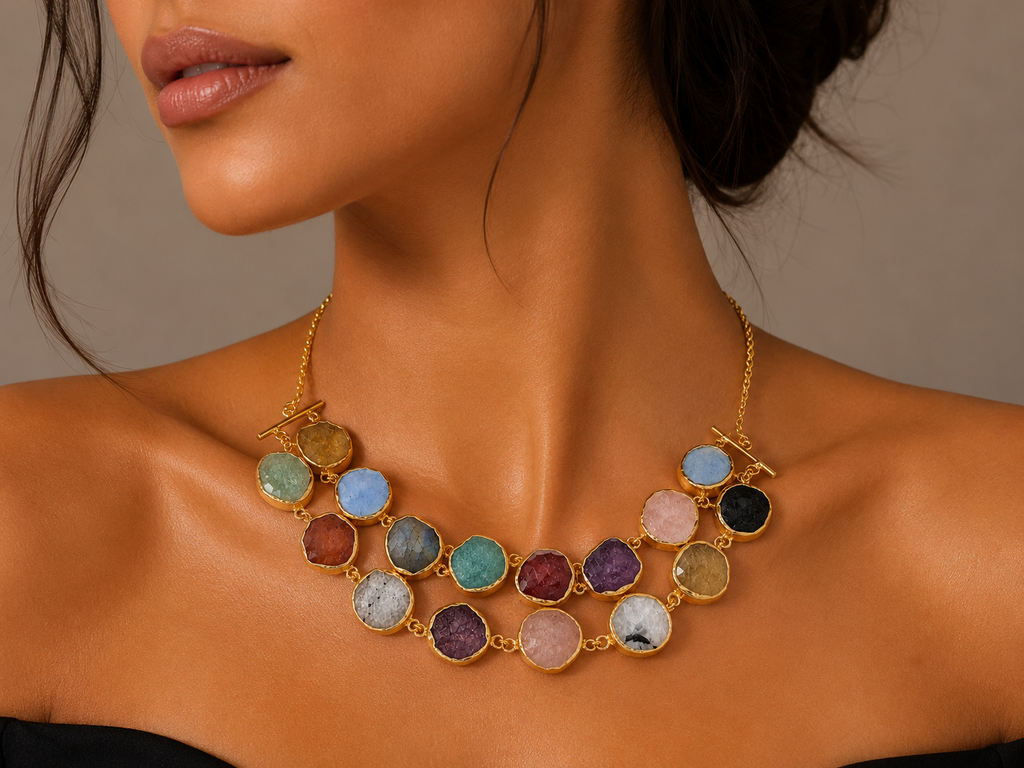 Celestial Crystal Collar Necklace