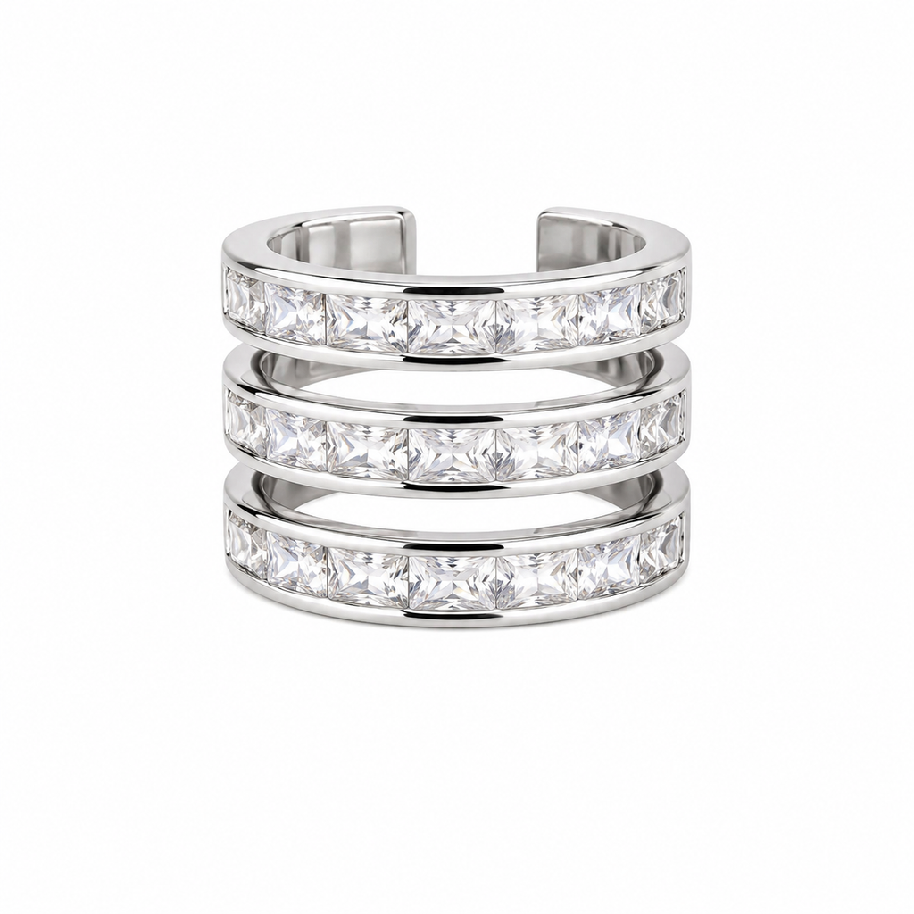 Regal Radiance Triple-Band Earcuff
