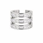 Regal Radiance Triple-Band Earcuff