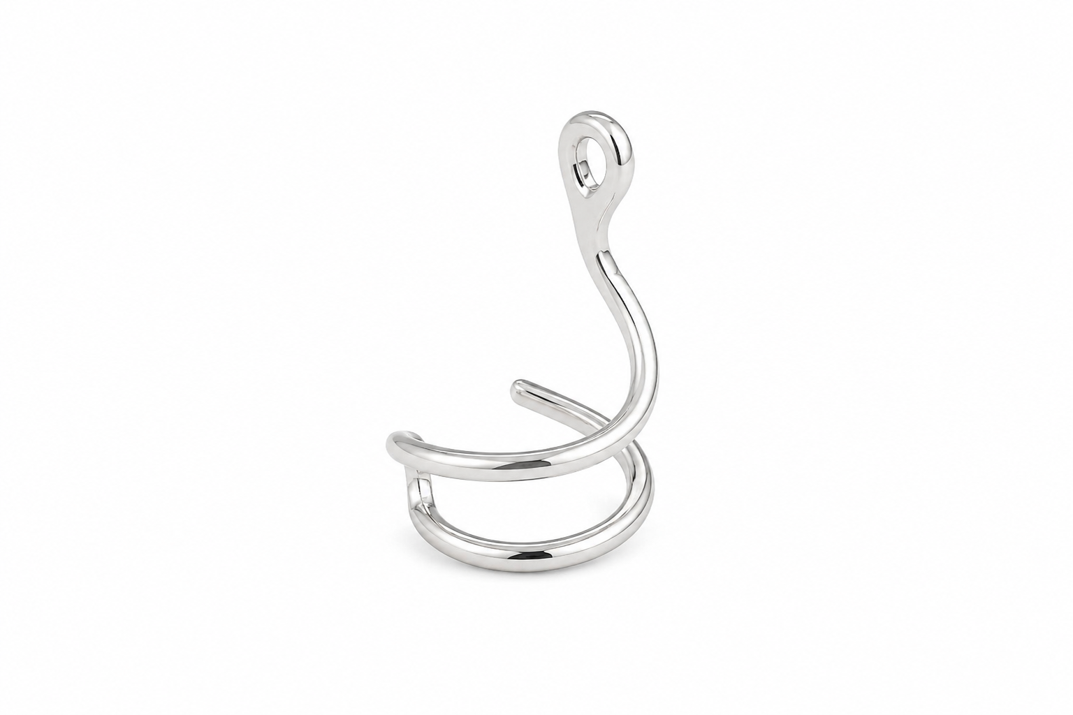 Minimalist Loop Ear Cuff (Silver)