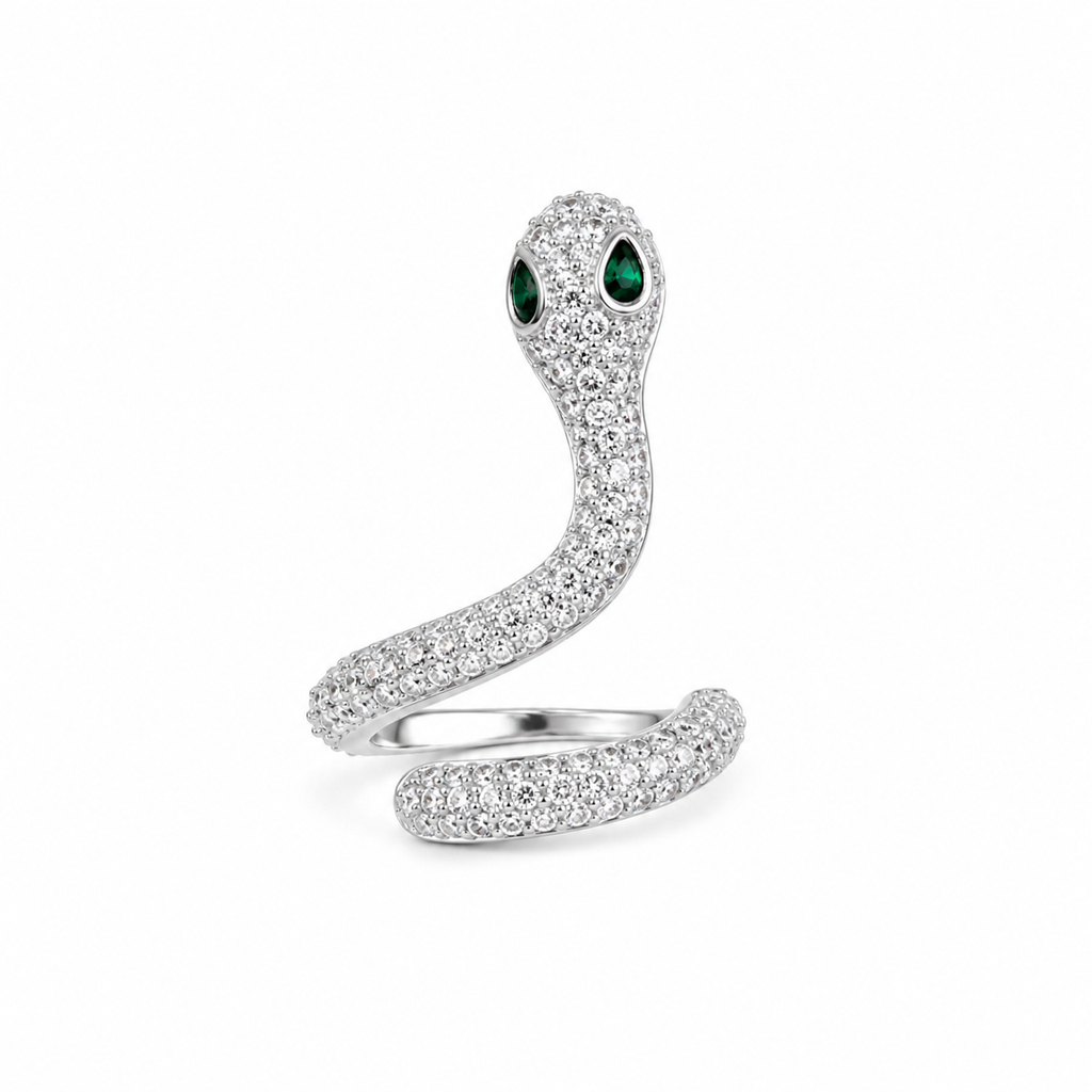 Emerald Serpent Wrap Ear Cuff