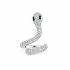Emerald Serpent Wrap Ear Cuff