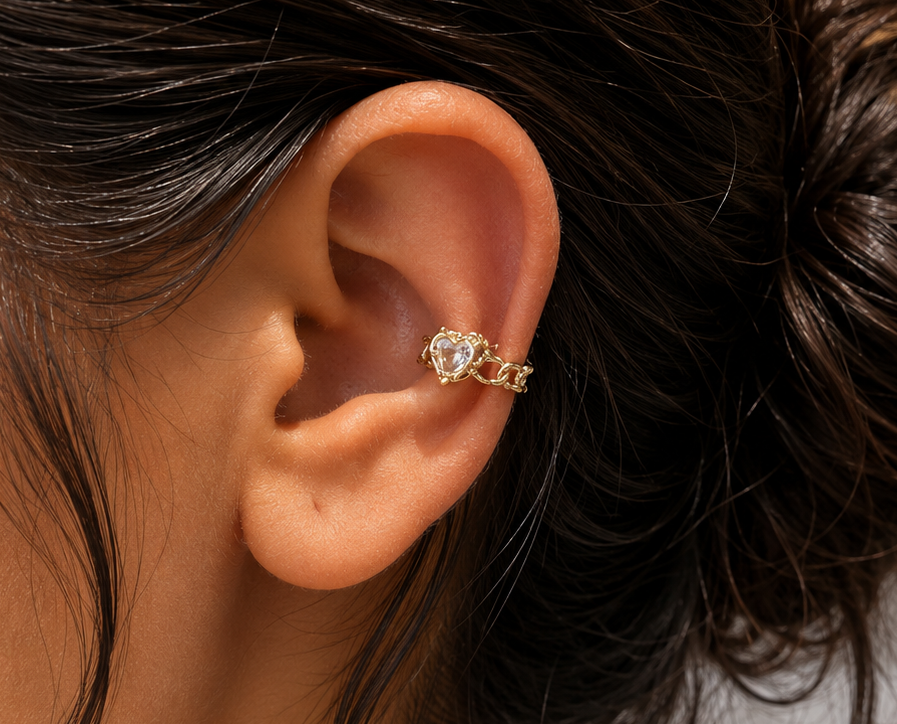 Heart Ear Cuff