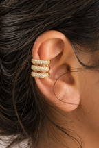 Triple Pavé Luxe Ear Cuff