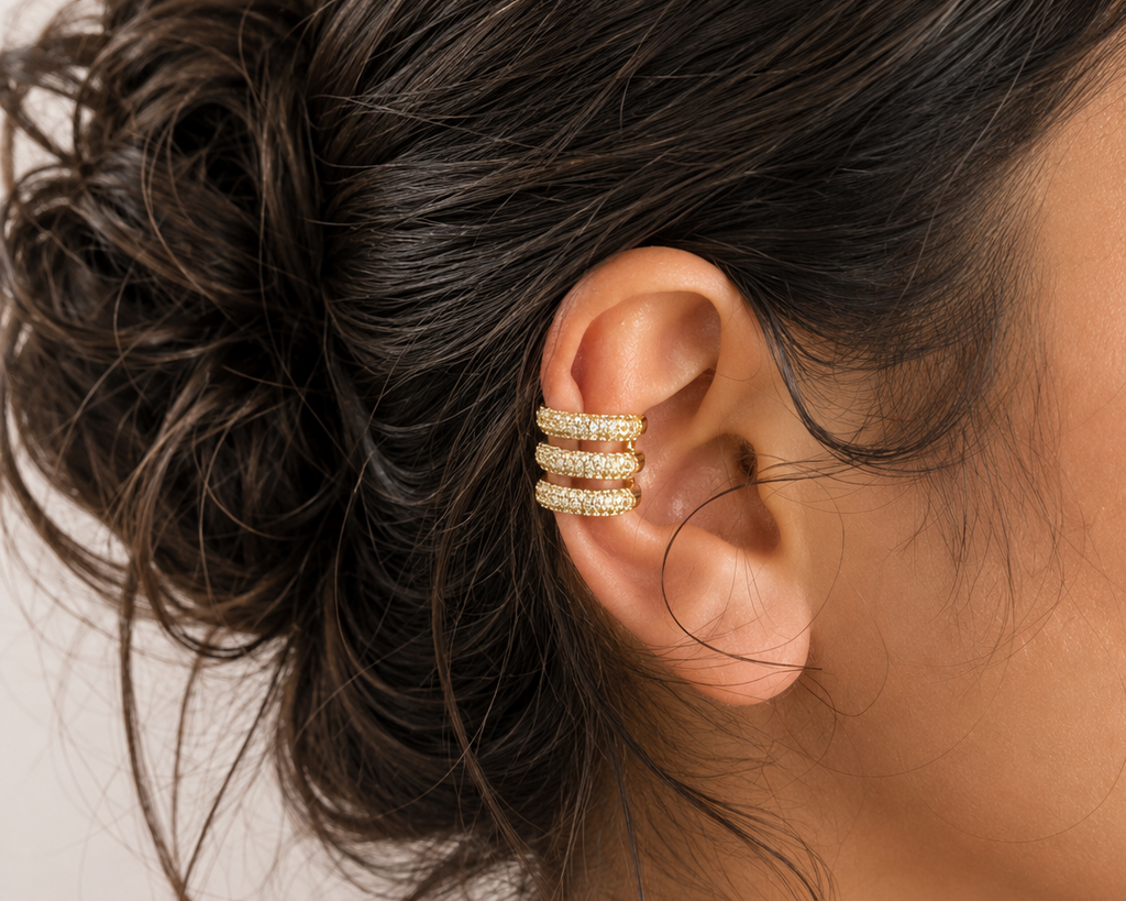 Triple Pavé Luxe Ear Cuff
