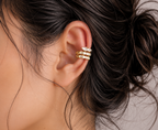 Golden Mosaic Statement Ear Cuff