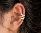 Golden Mosaic Statement Ear Cuff