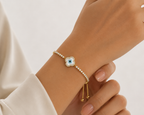 Evil Eye Clover Tennis Bracelet