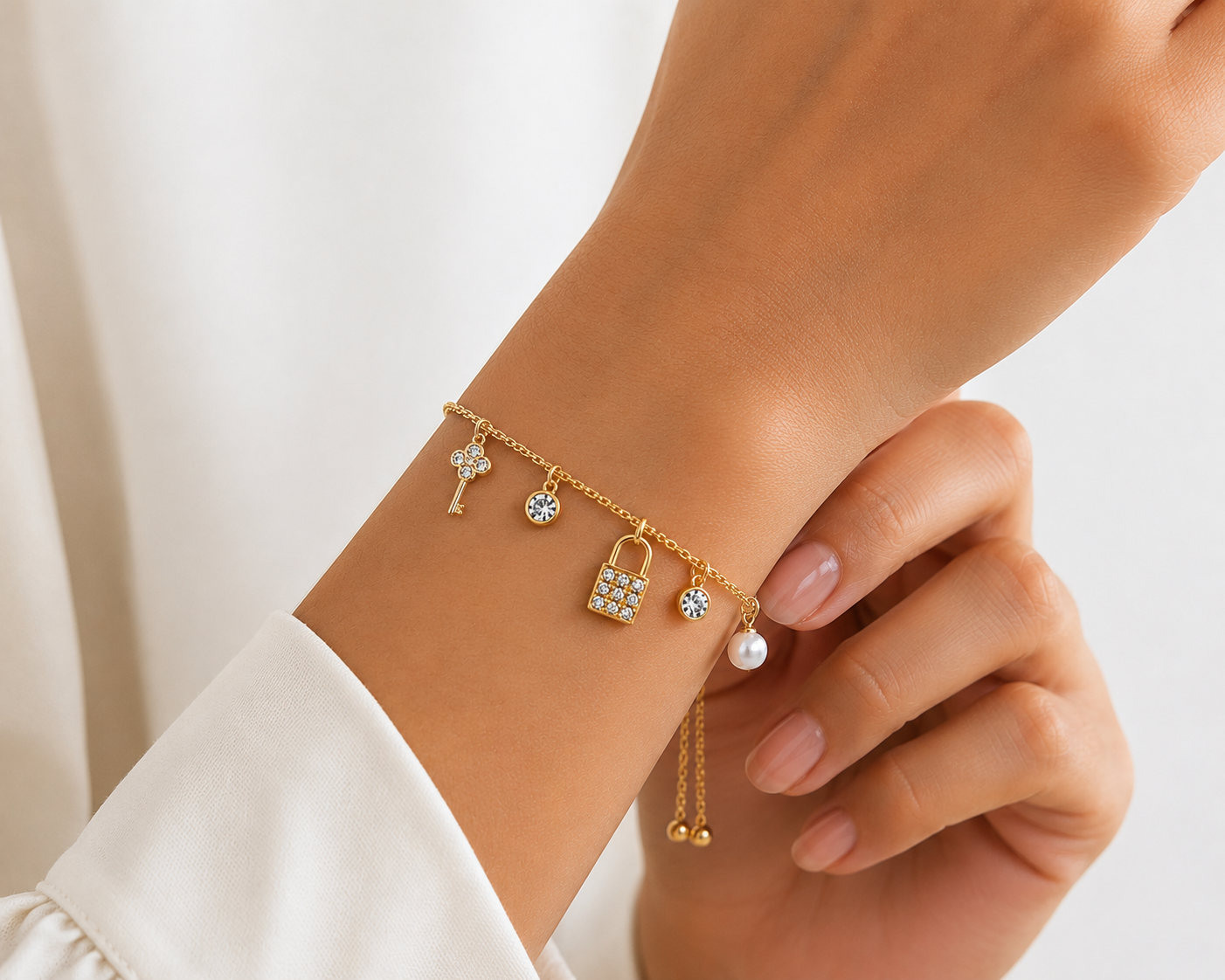 Celeste Charm Slider Bracelet