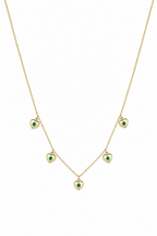 Emerald Heart Station Necklace
