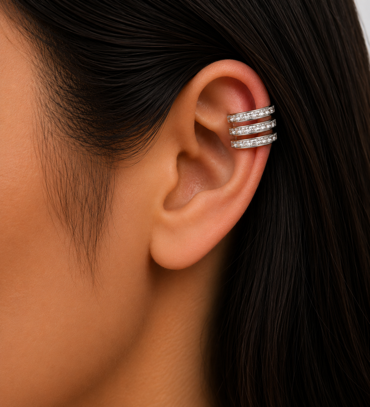 Regal Radiance Triple-Band Earcuff
