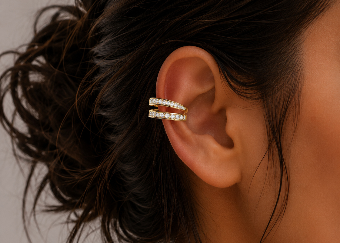 Crystal Cascade Wrap Ear Cuff
