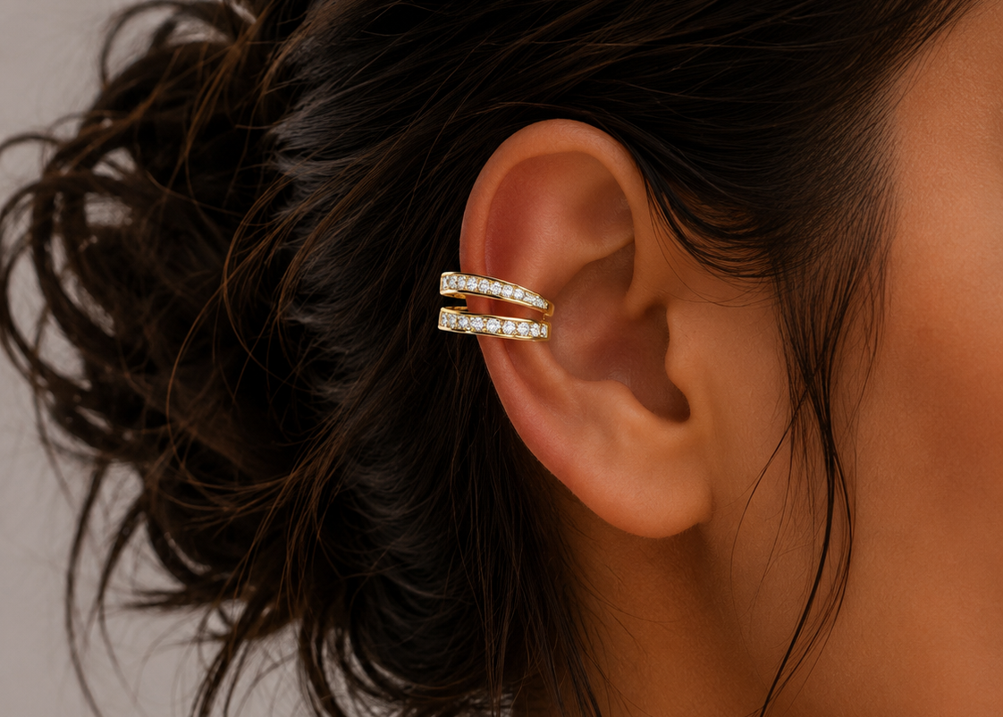 Crystal Cascade Wrap Ear Cuff