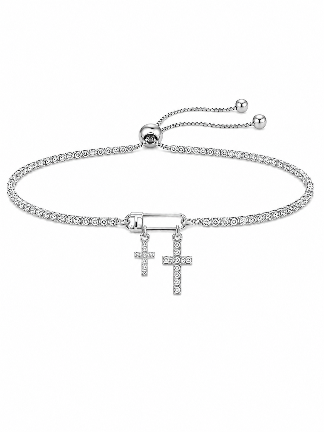 Radiant Cross Tennis Bracelet