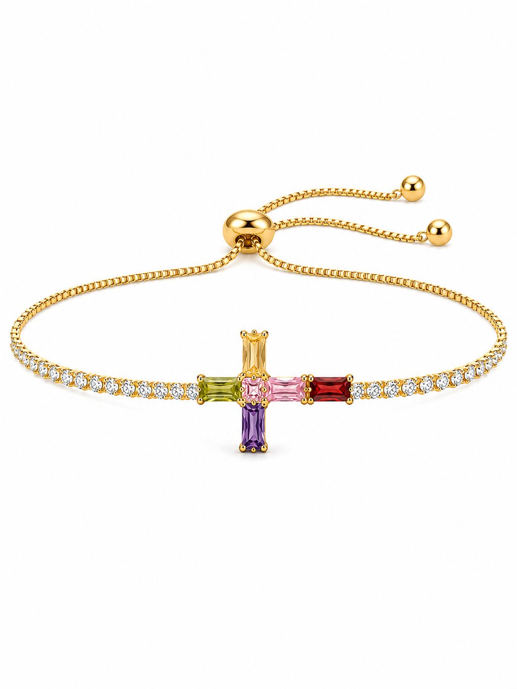 Prism Cross Tennis Bracelet
