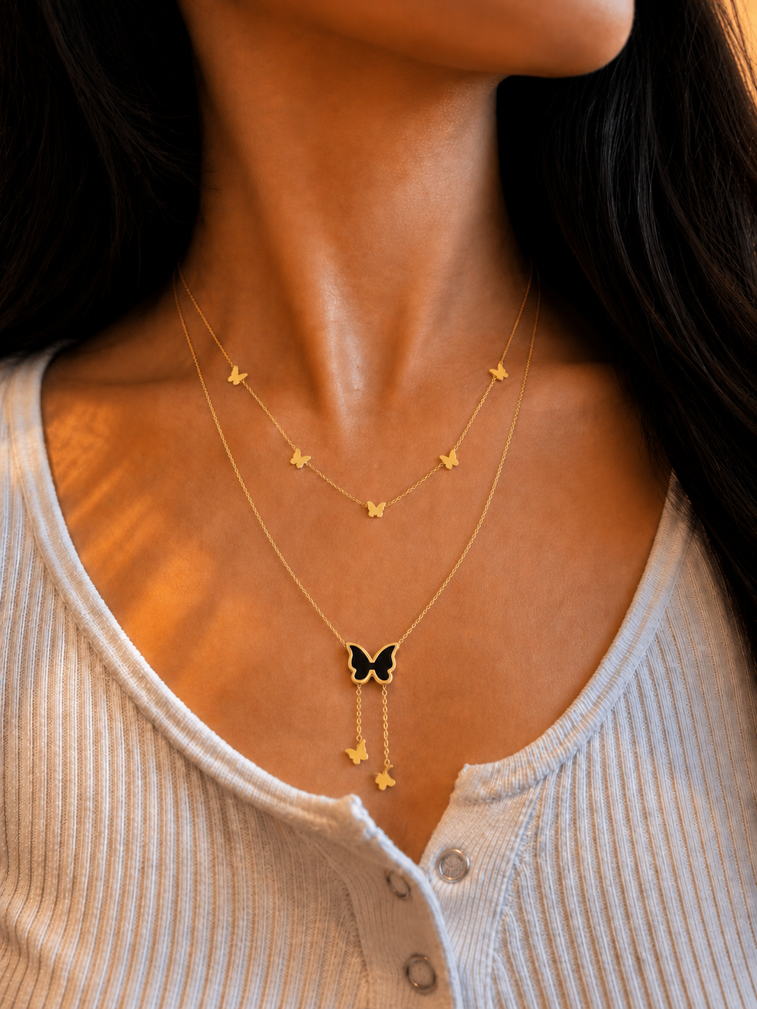 Butterfly Layered Necklace