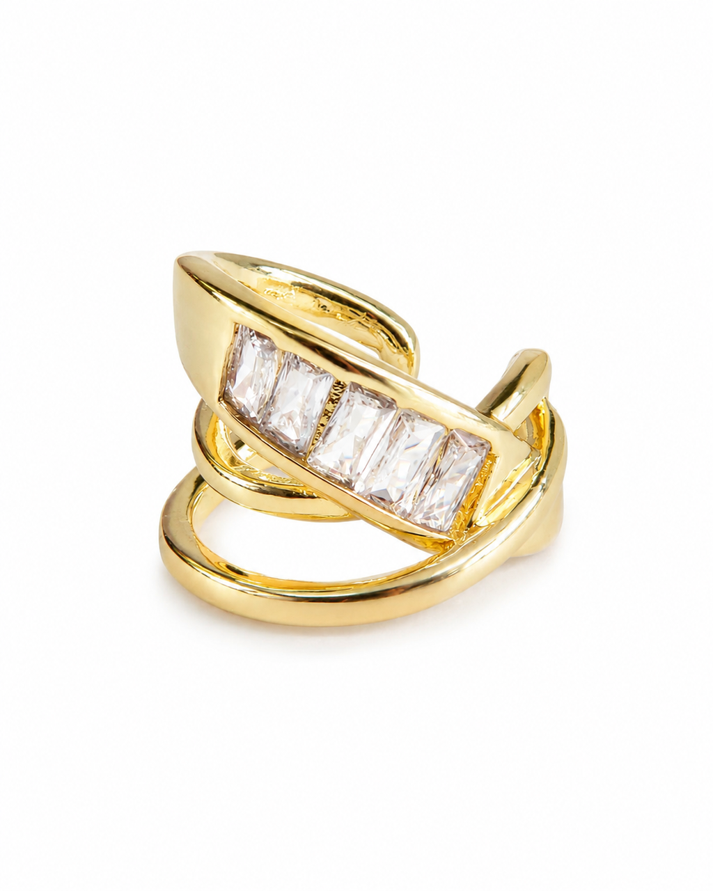 Crisscross Baguette Cuff