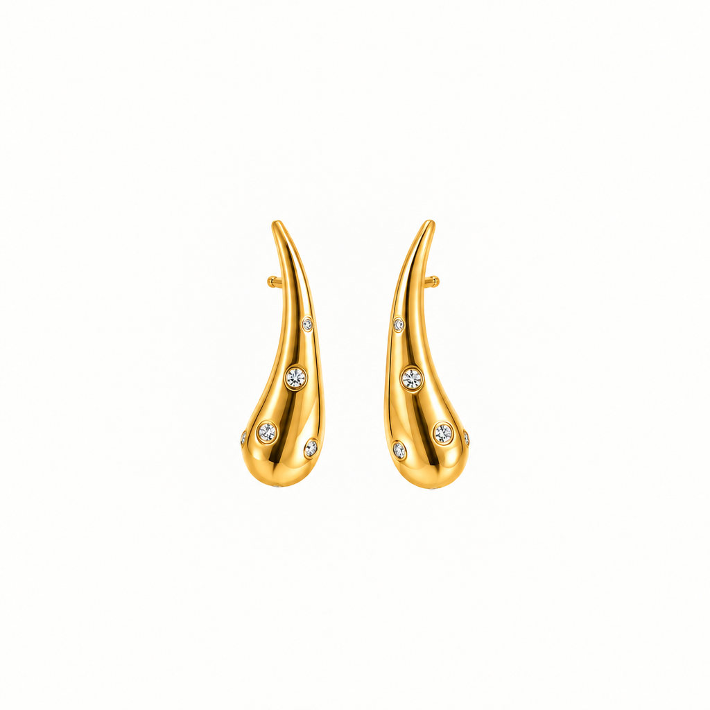 Sculpted Teardrop Studs