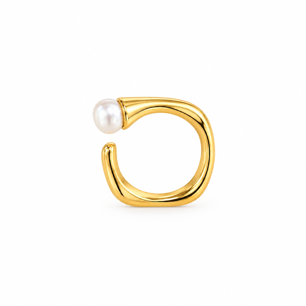 Pearl Accent Open Ring