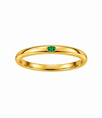 Emerald Glow Minimalist Gold Kada(BABYSIZE)