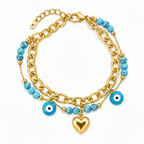 Evil Eye Turquoise Charm Bracelet
