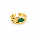 Emerald Twist Ring
