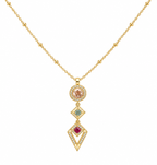 Celestia Geometric Drop Necklace