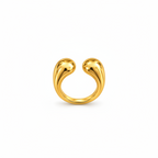 Twin Dome Open Gold Ring
