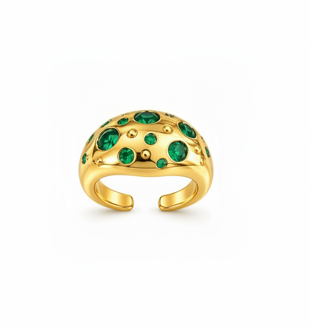 Emerald Celestial Dome Ring