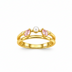 Blush Pearl Trio  Ring