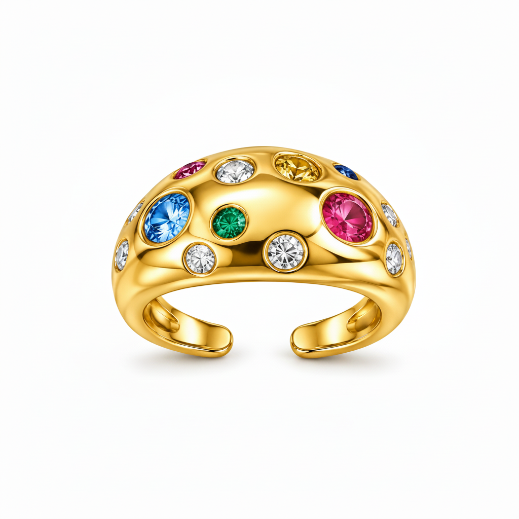 Prism Rainbow Gemstone  Ring