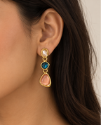 Aurora Trio Gemstone Drop Earrings
