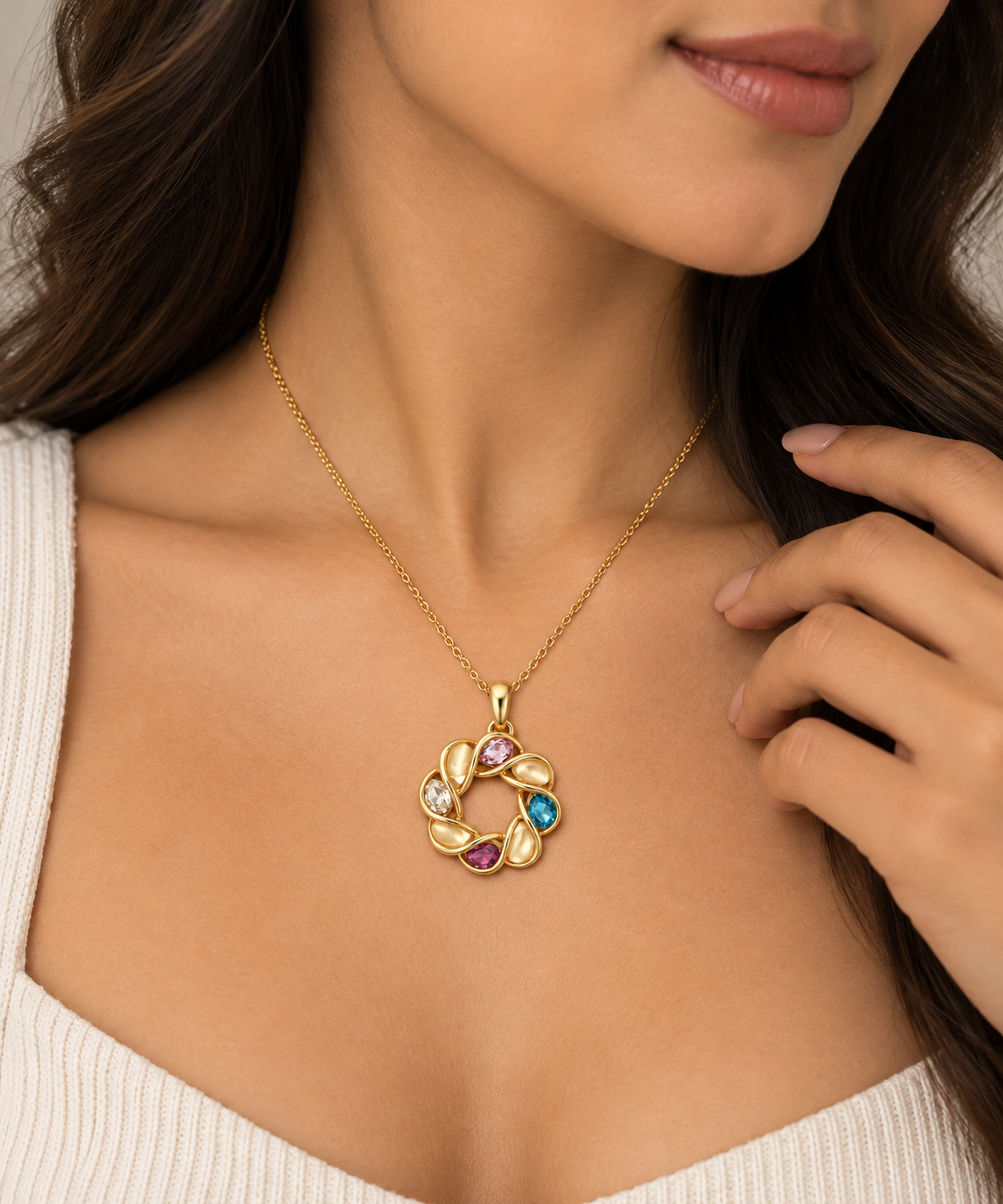 Bloom Multicolor Pendant Necklace