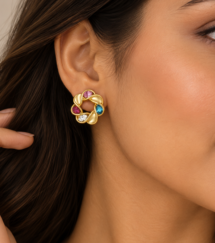 Bloom Multicolor Stud Earrings